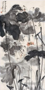 Chang dai chien lotus 7 traditionnelle chinoise Peinture à l'huile